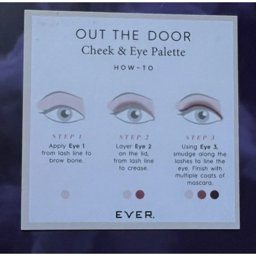EVER Palette Makeup - Out The Door Cheek & Eye - Bold Brave New In Box!